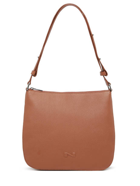 Sac Porté épaule Lou Cuir Nathan baume Marron egee 5