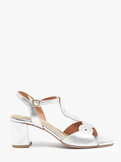 Sandales à Talon En Cuir Rock and rose Argent women 1234TF