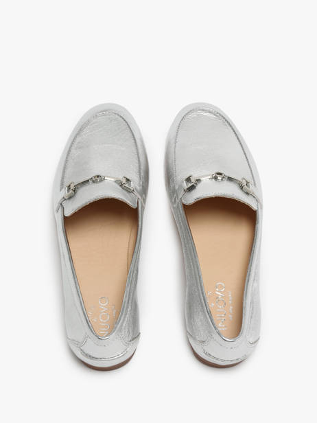 Mocassins En Cuir Inuovo Argent women B02005 vue secondaire 3