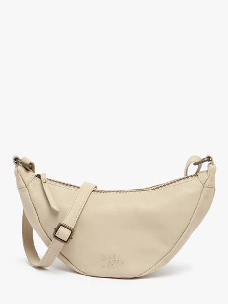 Sac Bandoulière Cow Cuir Basilic pepper Beige cow BCOW73