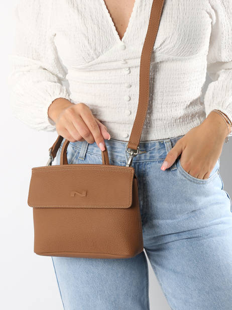 Sac Bandoulière Calie Cuir Nathan baume Marron nathan 19 vue secondaire 1