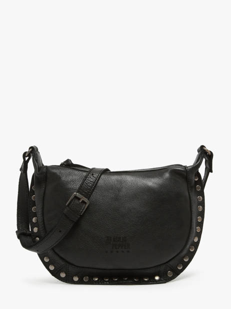 Sac Bandoulière Barcelone Cuir Basilic pepper Noir barcelone BBAC05