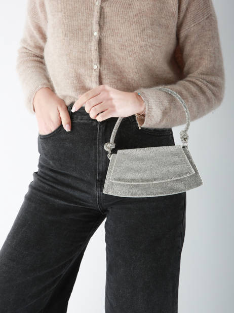 Sac De Soirée Miniprix Argent strass ZY92007 vue secondaire 1