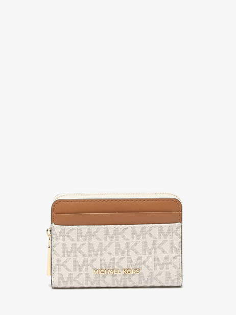 Porte-monnaie Porte-cartes Michael kors Beige jet set T4GJ6Z5B