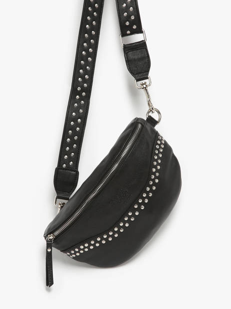 Sac Banane Cuir Basilic pepper Noir glam BGLA32 vue secondaire 2