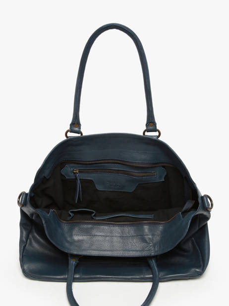 Sac Porté épaule A4 Cow Cuir Basilic pepper Bleu cow BCOW78 vue secondaire 3