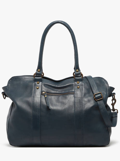 Sac Porté épaule A4 Cow Cuir Basilic pepper Bleu cow BCOW78 vue secondaire 4