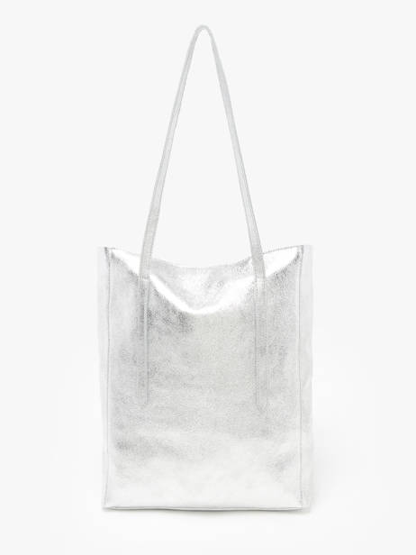 Sac Porté épaule A4 Nine Cuir Milano Argent nine NI24111 vue secondaire 4