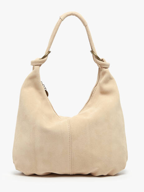 Sac Porté épaule Velvet Cuir Milano Beige velvet VE24111 vue secondaire 4