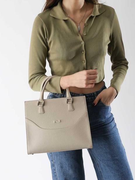 Sac Porté Main Event Cuir Nathan baume Beige event 8 vue secondaire 1