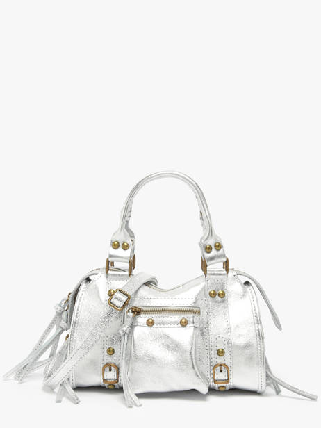 Sac Bandoulière Nine Cuir Milano Argent nine NI24091