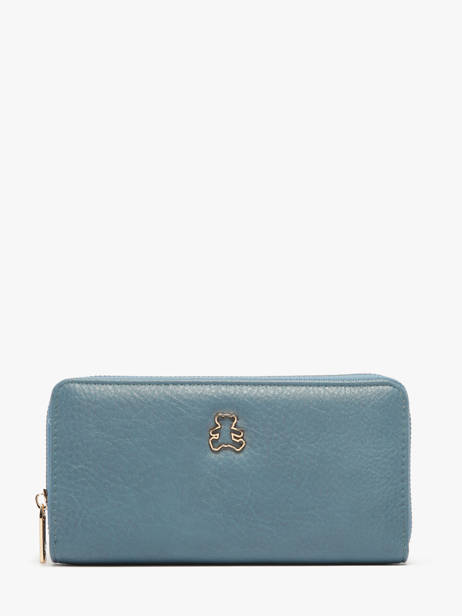 Portefeuille Lulu castagnette Bleu zip CHRYS103