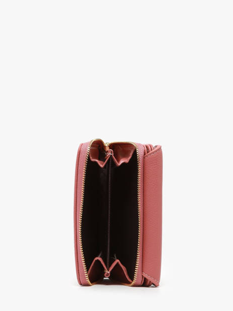 Porte-monnaie Porte-cartes Miniprix Rose safiano 78SM2650 vue secondaire 2
