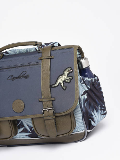 Cartable 3 Compartiments Cameleon Gris vintage urban PBVBCA41 vue secondaire 6