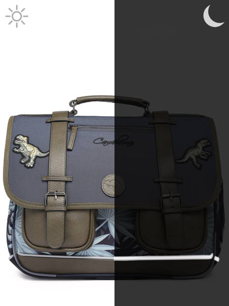 Cartable 3 Compartiments Cameleon Gris vintage urban PBVBCA41 vue secondaire 8