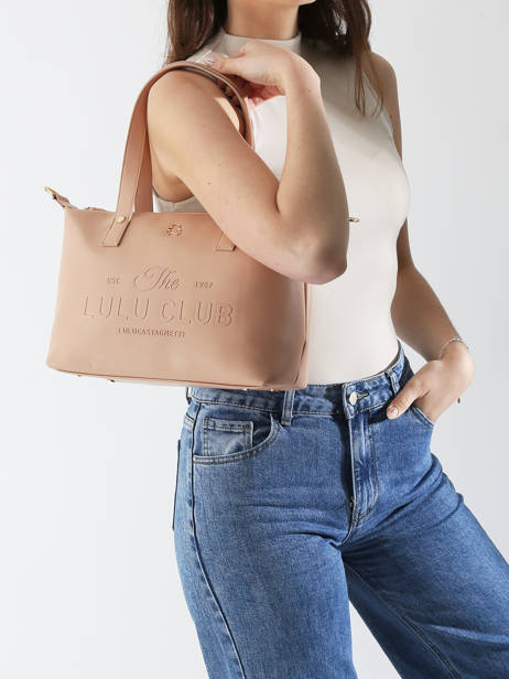 Sac Porté épaule Logo Lulu castagnette Orange logo YVRAC vue secondaire 1