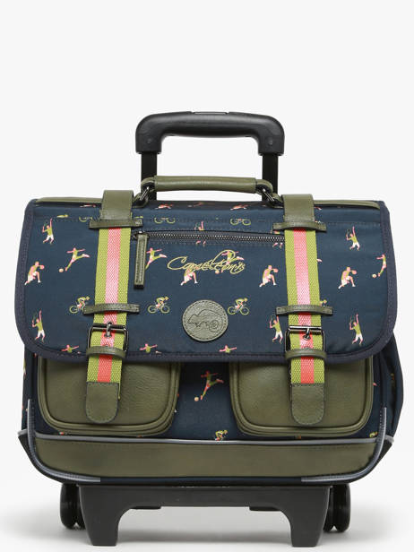 Cartable à Roulettes 2 Compartiments Cameleon Vert vintage urban PBVBCR38