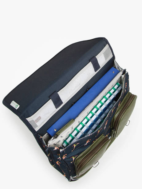 Cartable à Roulettes 2 Compartiments Cameleon Vert vintage urban PBVBCR38 vue secondaire 3