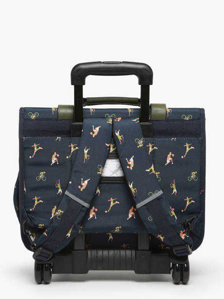 Cartable à Roulettes 2 Compartiments Cameleon Vert vintage urban PBVBCR38 vue secondaire 4