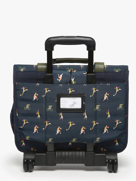 Cartable à Roulettes 2 Compartiments Cameleon Vert vintage urban PBVBCR38 vue secondaire 5