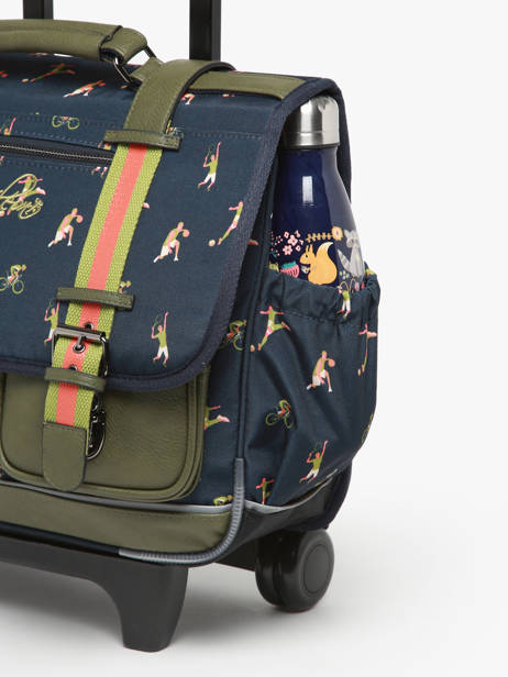 Cartable à Roulettes 2 Compartiments Cameleon Vert vintage urban PBVBCR38 vue secondaire 6