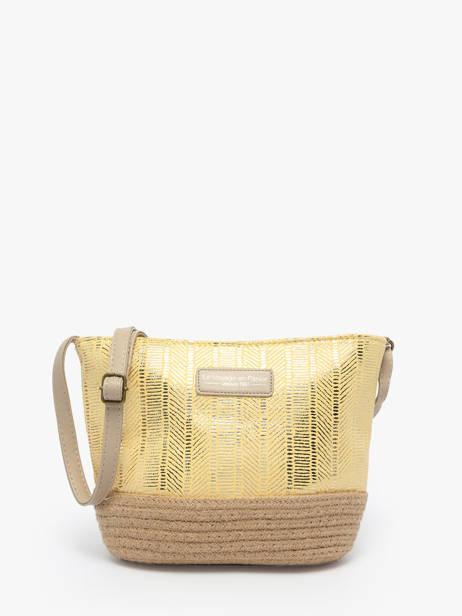 Sac Bandoulière Irisé Le voyage en panier Jaune guimauve PM289