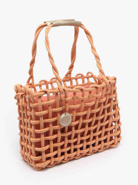 Sac à Main Crochet Le voyage en panier Orange crochet PM853 vue secondaire 2