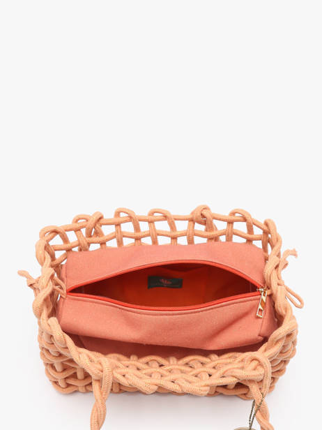 Sac à Main Crochet Le voyage en panier Orange crochet PM853 vue secondaire 3
