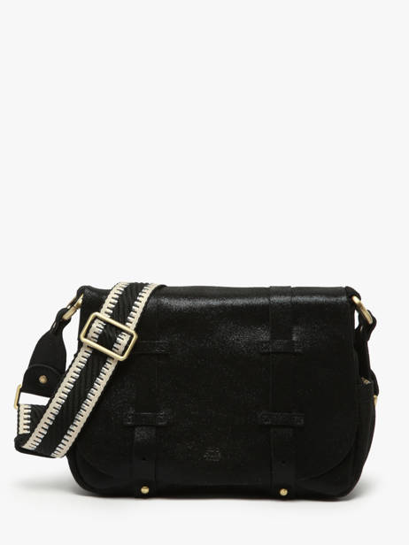 Sac Bandoulière Vintage Cuir Mila louise Noir vintage 30172X