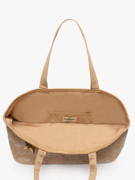 Sac Porté épaule Panama Papier Les tropeziennes Beige panama TZ01 vue secondaire 3
