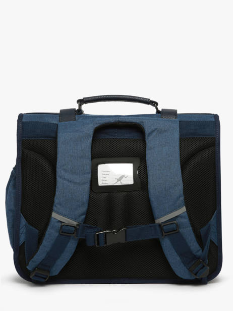Cartable 3 Compartiments Cameleon Bleu vintage color VIC-CA41 vue secondaire 4