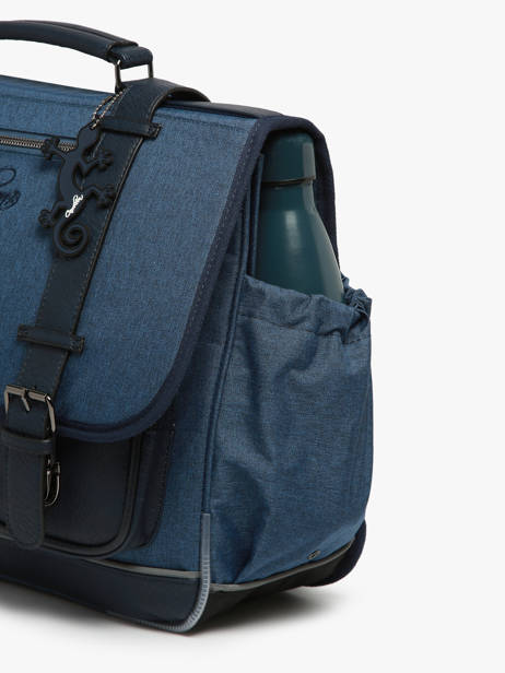 Cartable 3 Compartiments Cameleon Bleu vintage color VIC-CA41 vue secondaire 5