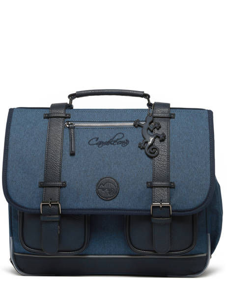 Cartable 3 Compartiments Cameleon Bleu vintage color VIC-CA41 vue secondaire 6