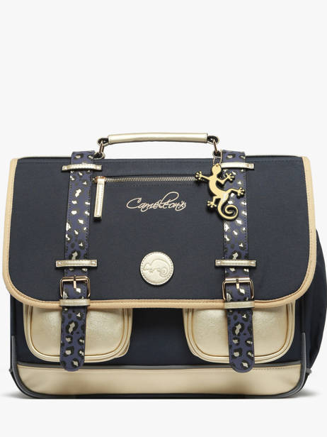 Cartable Enfant 3 Compartiments Cameleon Bleu vintage fantasy CA41