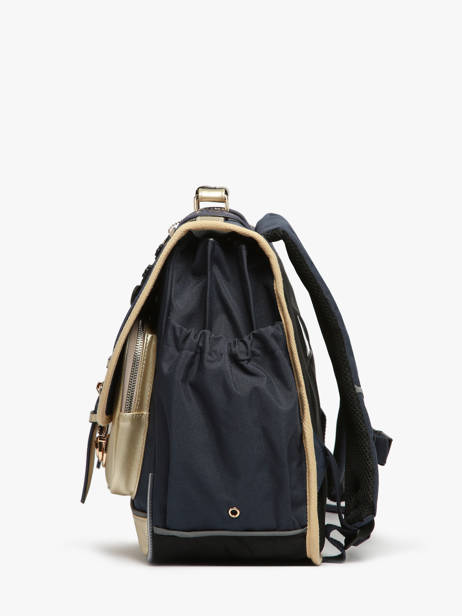 Cartable Enfant 3 Compartiments Cameleon Bleu vintage fantasy CA41 vue secondaire 2