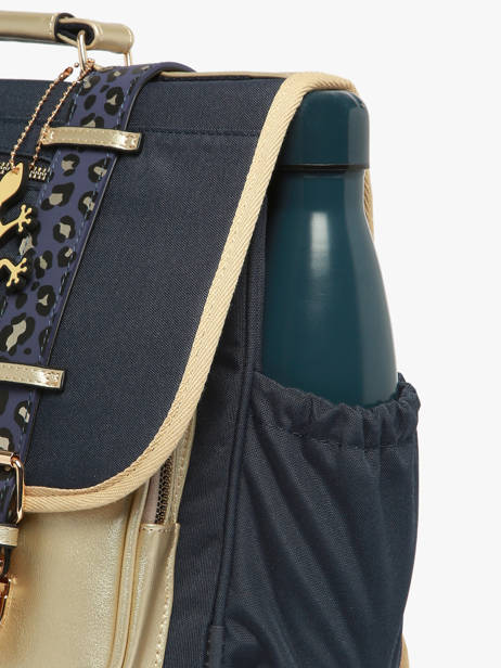 Cartable Enfant 3 Compartiments Cameleon Bleu vintage fantasy CA41 vue secondaire 5