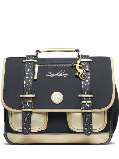 Cartable Enfant 3 Compartiments Cameleon Bleu vintage fantasy CA41 vue secondaire 7