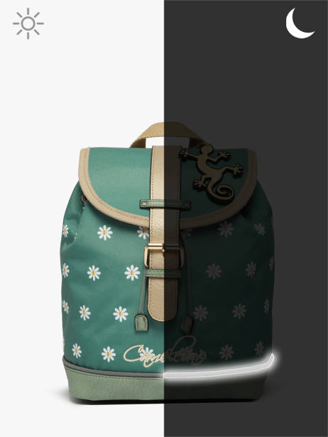 Sac à Dos 1 Compartiment Cameleon Vert vintage fantasy SD25 vue secondaire 7
