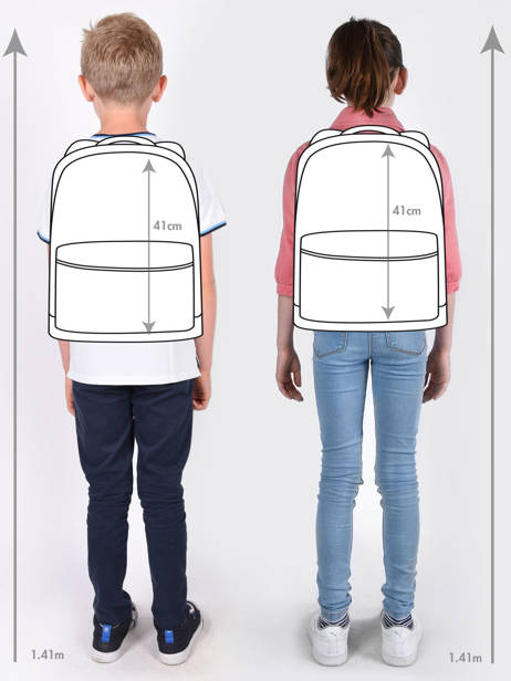 Sac à Dos 2 Compartiments Cameleon Bleu vintage fantasy SO40 vue secondaire 1