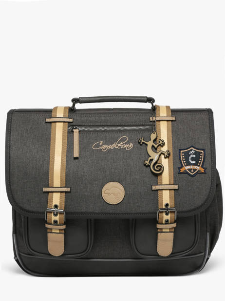 Cartable Enfant 3 Compartiments Cameleon Gris vintage urban CA41