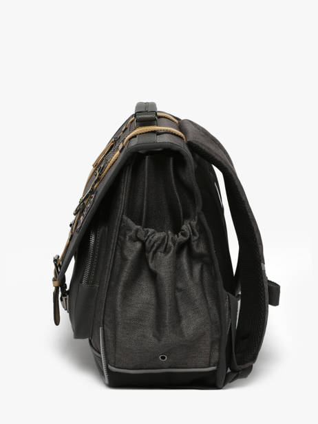 Cartable Enfant 3 Compartiments Cameleon Gris vintage urban CA41 vue secondaire 2