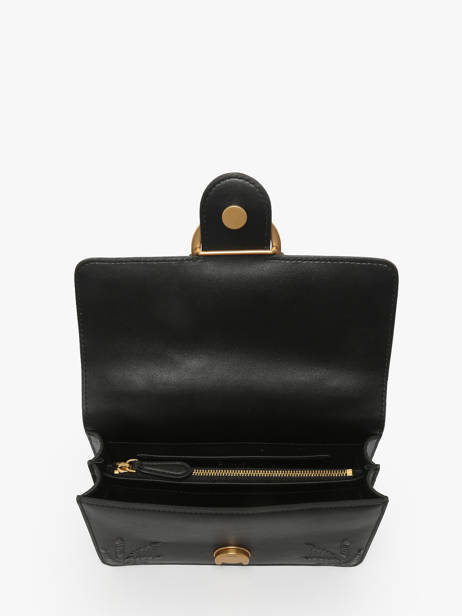 Sac Bandoulière Love Bag Icon Cuir Pinko Noir love bag icon A2C3 vue secondaire 2