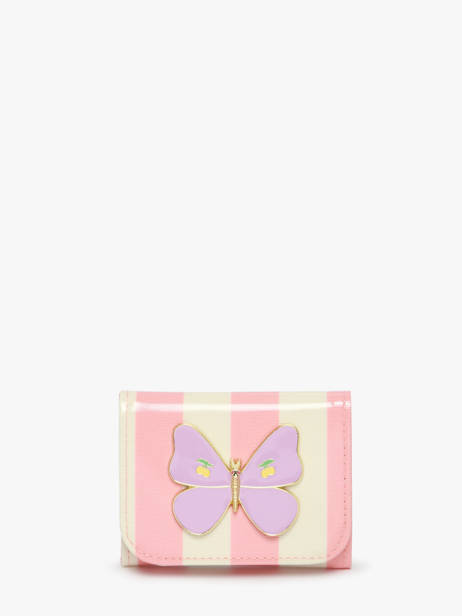 Portefeuille Butterfly Stripe Jeune premier Rose daydream girls G