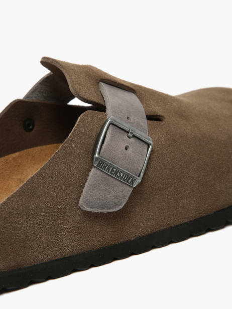 Mules Boston Concrete Gray En Cuir Birkenstock Gris men 1029210 vue secondaire 3