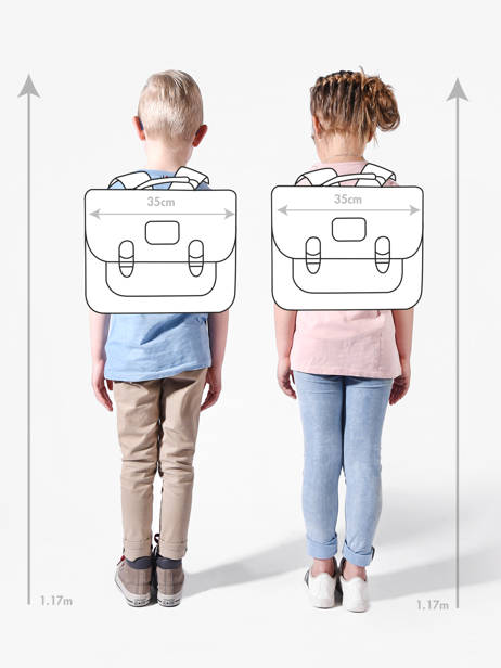 Cartable 1 Compartiment Hello hossy Vert cool kids 7 vue secondaire 1