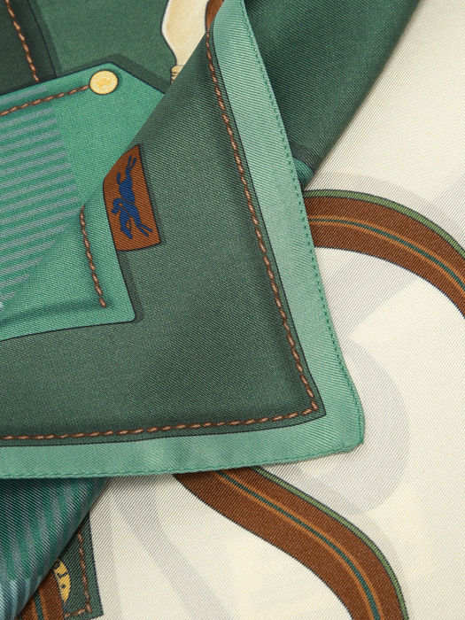 Longchamp Soie gots Foulard Vert