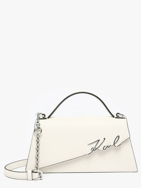 Sac Bandoulière K Signature Cuir Karl lagerfeld Beige k signature A1W30458