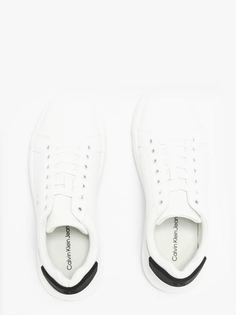Sneakers En Cuir Calvin klein jeans Blanc men YM01296 vue secondaire 4