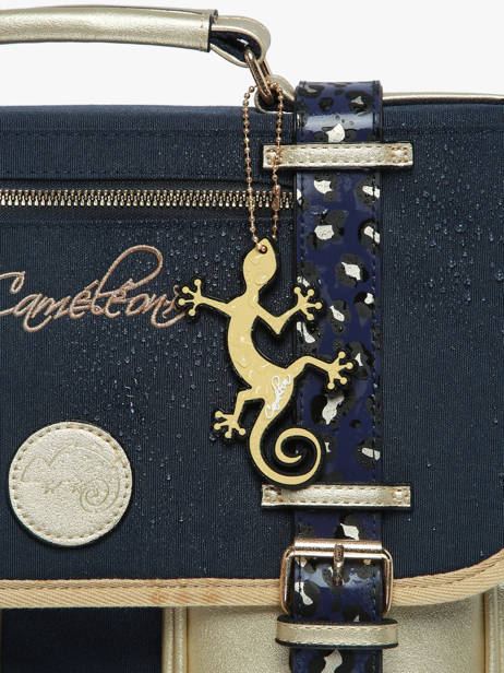 Cartable Enfant 3 Compartiments Cameleon Bleu vintage fantasy CA41 vue secondaire 6