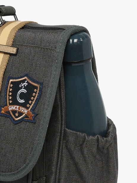 Cartable Enfant 3 Compartiments Cameleon Gris vintage urban CA41 vue secondaire 5